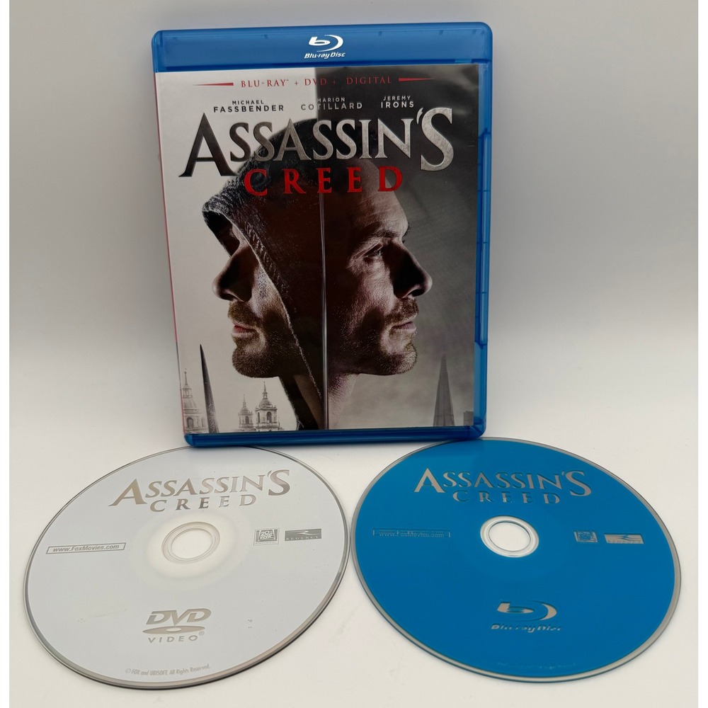 Assassins Creed Blu-ray DVD Combo Michael Fassbender Action Movie 2016